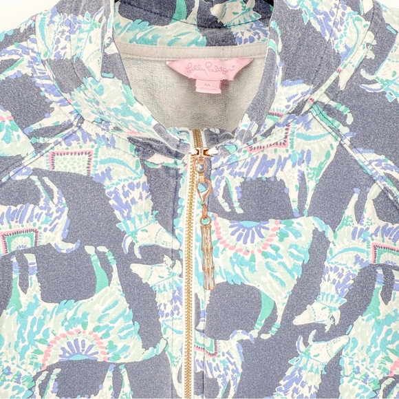 Lilly Pulitzer Blue and Green Patterned Sweater - Picture 3 of 4